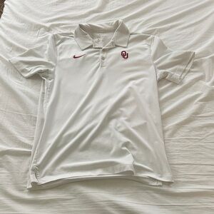 Nike White Polo OU men’s small